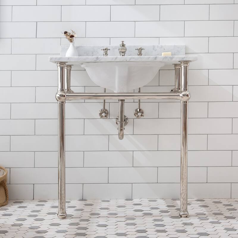 Embassy 30 Inch Wide Single Wash Stand, P-Trap, Counter Top with Basin, and F2-0013 Faucet included