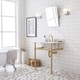 preview thumbnail 17 of 22, Embassy 30 Inch Wide Single Wash Stand, P-Trap, Counter Top with Basin, and F2-0012 Faucet included Satin Brass