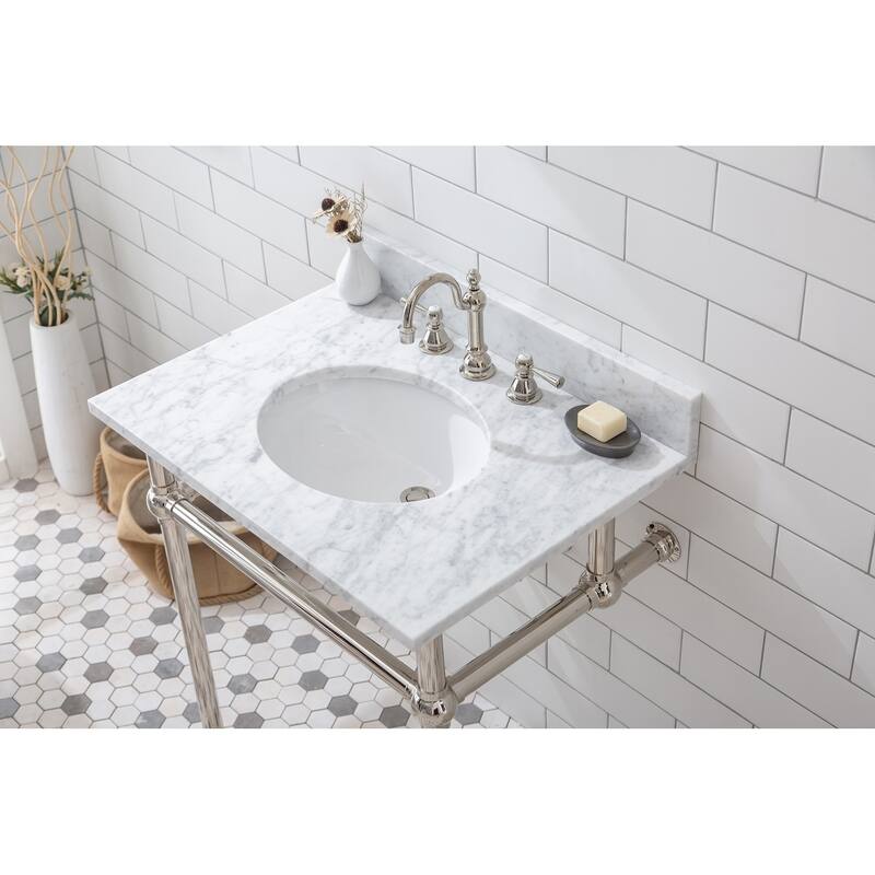 Embassy 30 Inch Wide Single Wash Stand, P-Trap, Counter Top with Basin, and F2-0012 Faucet included