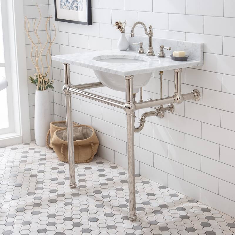 Embassy 30 Inch Wide Single Wash Stand, P-Trap, Counter Top with Basin, and F2-0012 Faucet included