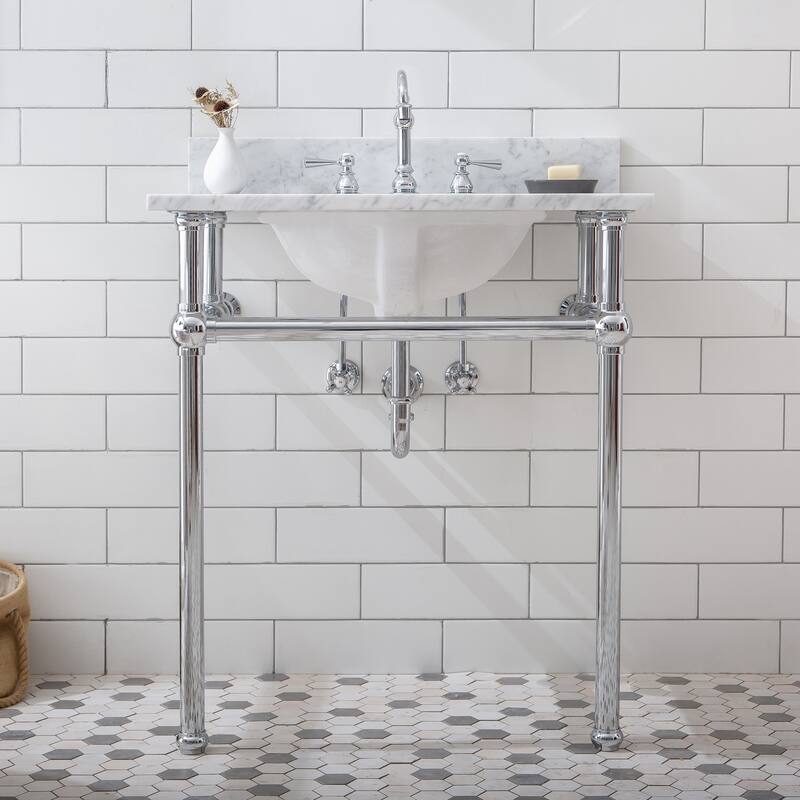 Embassy 30 Inch Wide Single Wash Stand, P-Trap, Counter Top with Basin, and F2-0012 Faucet included