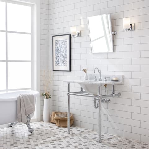 Embassy 30 Inch Wide Single Wash Stand, P-Trap, Counter Top with Basin, and F2-0012 Faucet included