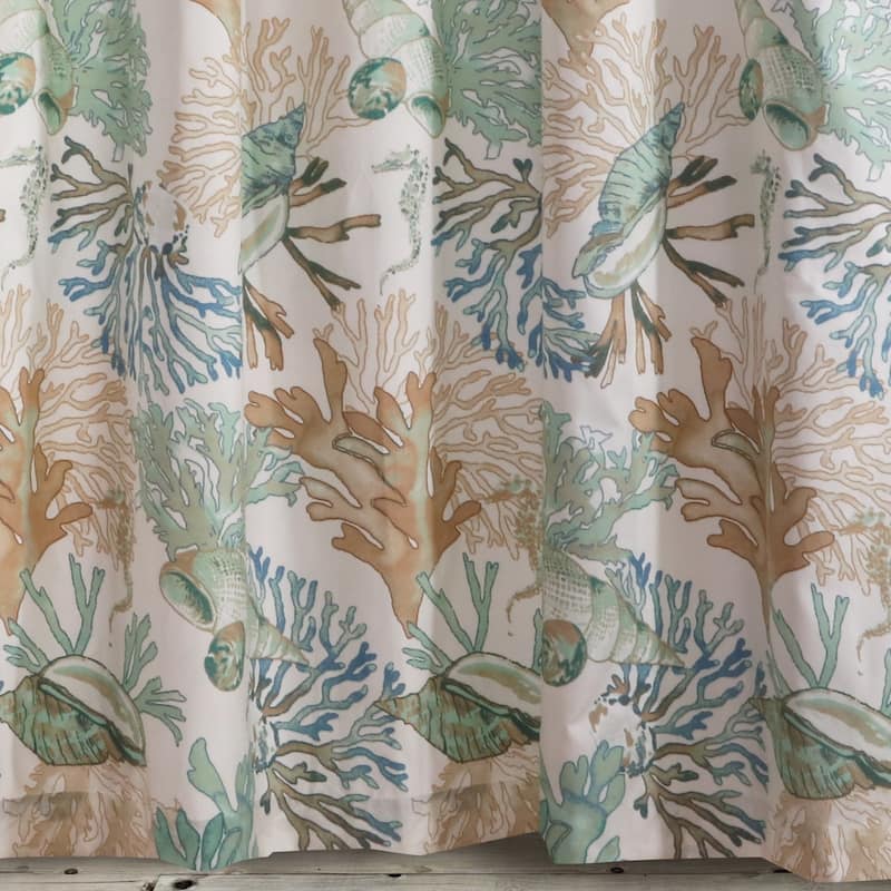 Greenland Home Fashions Atlantis Jade Shower Curtain