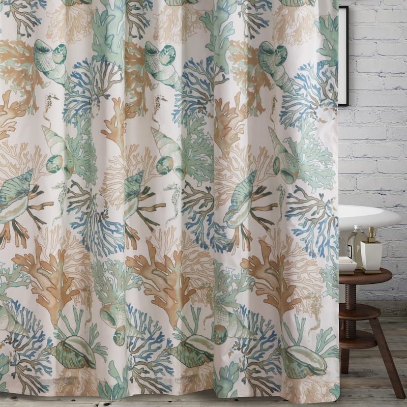 Greenland Home Fashions Atlantis Jade Shower Curtain