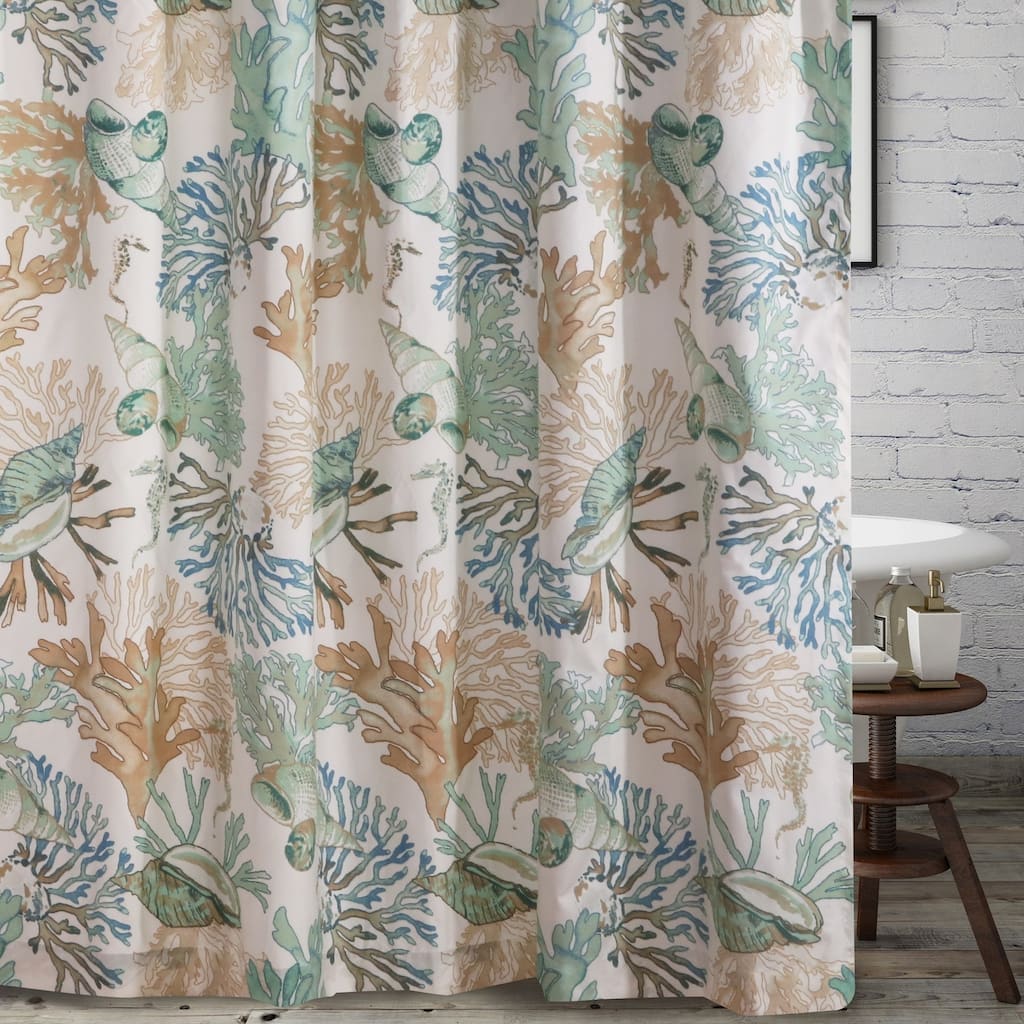 Greenland Home Fashions Atlantis Jade Shower Curtain