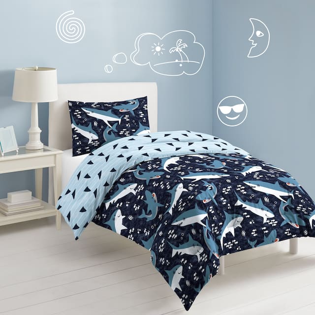 Dream Factory Sharks 3-piece Cotton Comforter Set