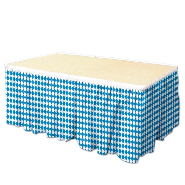 Beistle 29" x 14' Oktoberfest Plastic Party Table Skirting - 6 Pack (1/Pkg)