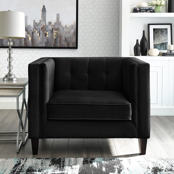 square velvet chair