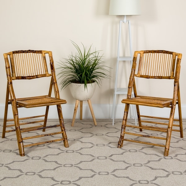 4PK Bamboo Wood Folding Chair - Event Folding Chair - Commercial Folding Chair