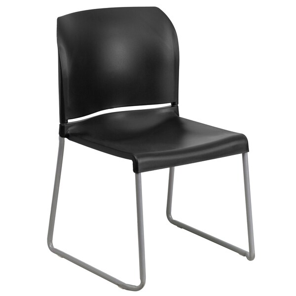 Home and Office Guest Chair Full Back Contoured Sled Base Stack Chair