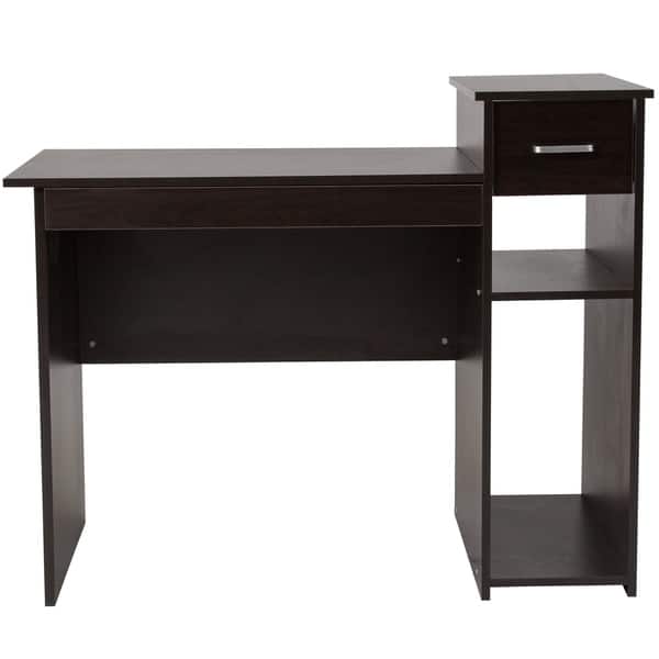 Shop Multi Tiered Computer Desk With Shelves Drawer And Sliding