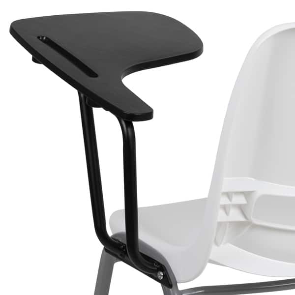 5 Pack Ergonomic Shell Chair With Left Handed Flip Up Tablet Chair With Left Handed Flip Up Tablet