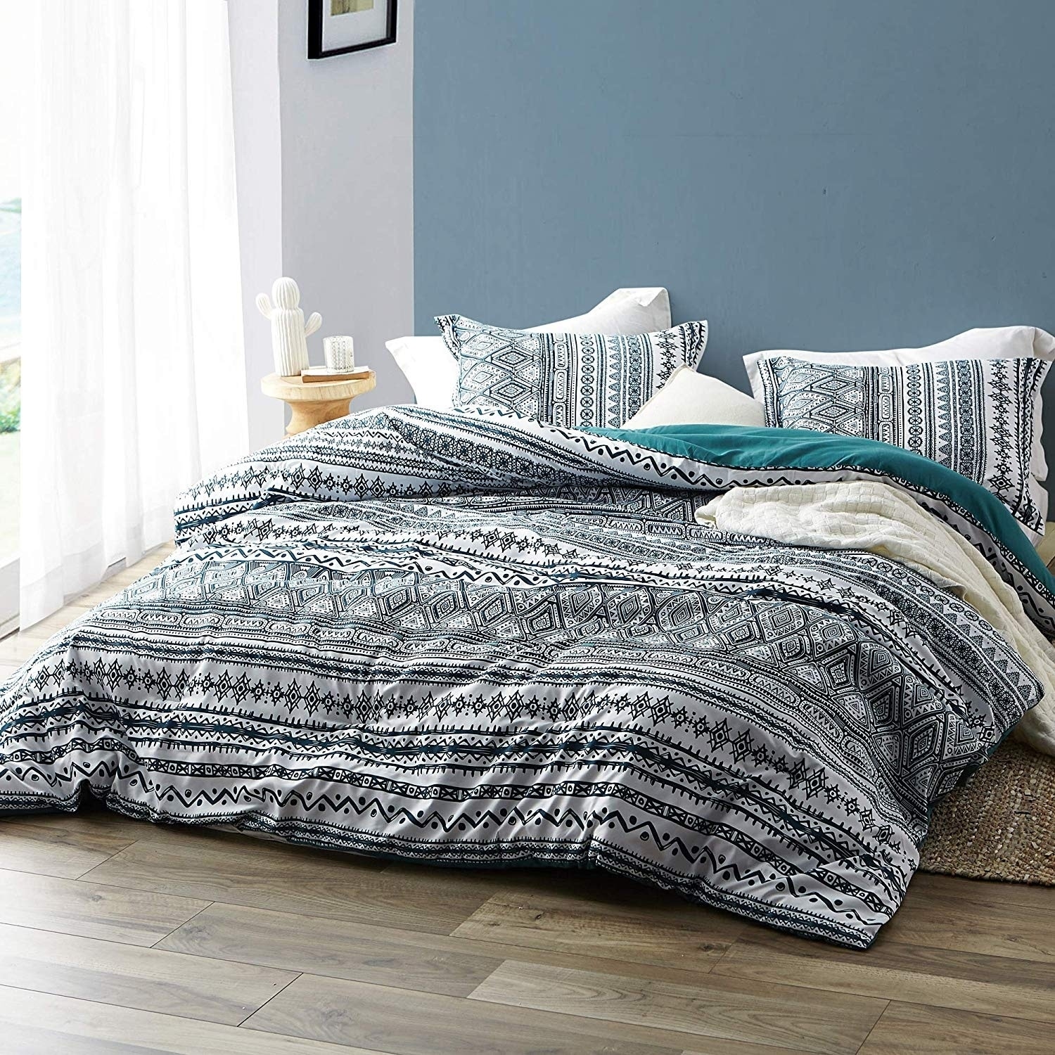 Zanzibar Teal Oversized Comforter Supersoft Microfiber Bedding On Sale Overstock 27070099 King 3 Piece