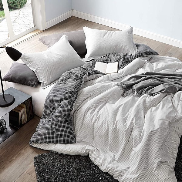 Shop Contrarian Black And White Oversized Comforter 100