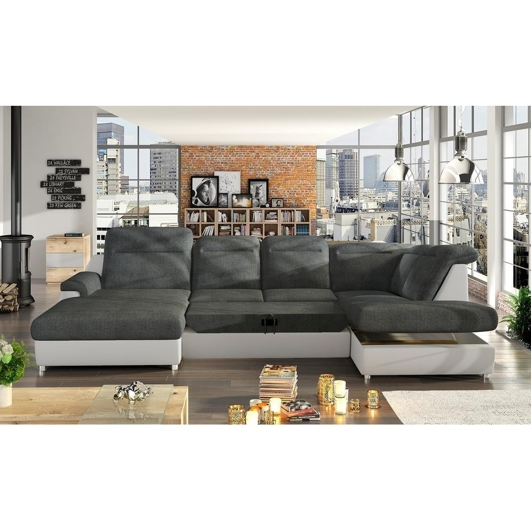 Louis Leather Gel Indoor Sectional Sofa - Bed Bath & Beyond - 6008526