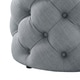 preview thumbnail 36 of 35, Silver Orchid Holm Velvet or Linen Round Tufted Ottoman
