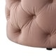 preview thumbnail 11 of 35, Silver Orchid Holm Velvet or Linen Round Tufted Ottoman