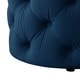 preview thumbnail 21 of 35, Silver Orchid Holm Velvet or Linen Round Tufted Ottoman