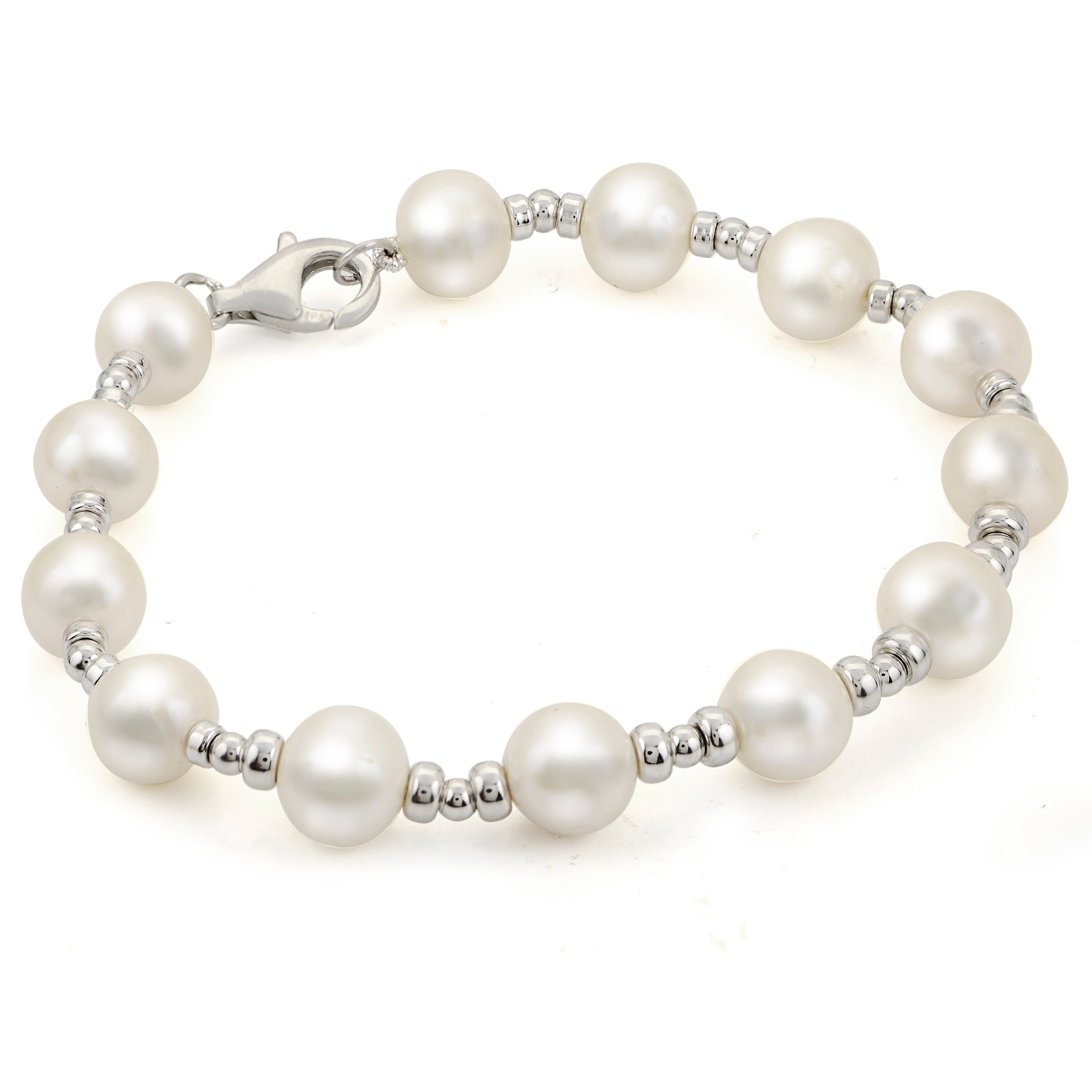 white bead bracelet