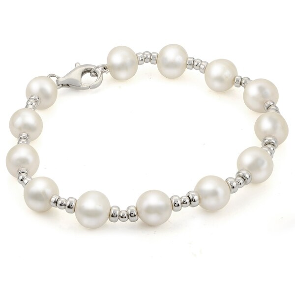 freshwater pearl silver bracelet