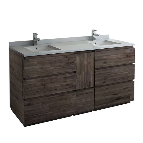 Fresca Formosa 72" Floor Standing Double Sink Modern Bathroom w