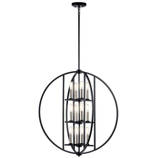 Kichler Samural Black Chandelier (12 Lights) - Chandeliers For Bedrooms by Overstock.com