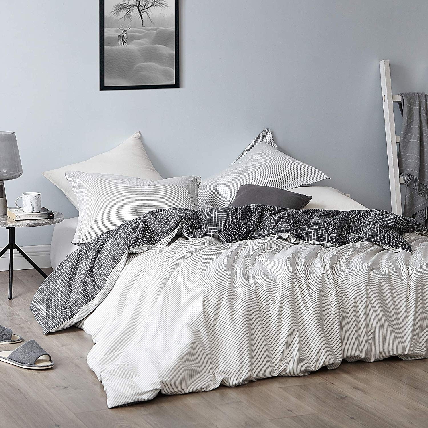 Shop Contrarian Black And White Oversized Duvet Cover 100