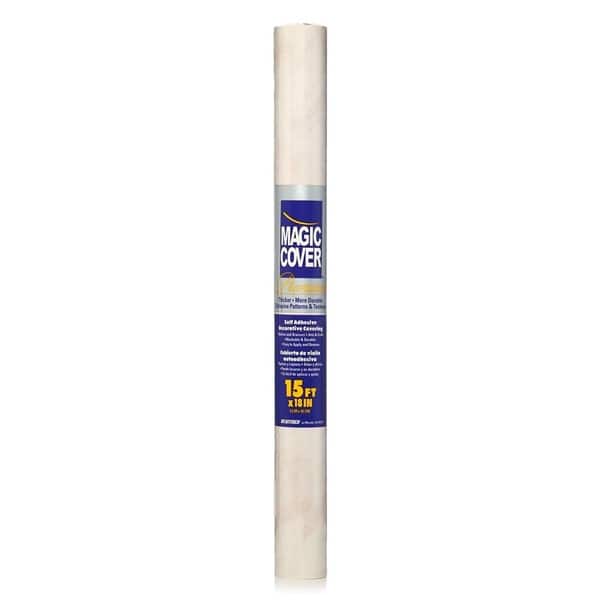 Magic Cover Premium Self-Adhesive Shelf Liner, 18-Inch by 15-Feet, Marble  Sand, Pack of 6 - 18'' x 15' - Bed Bath & Beyond - 27072460