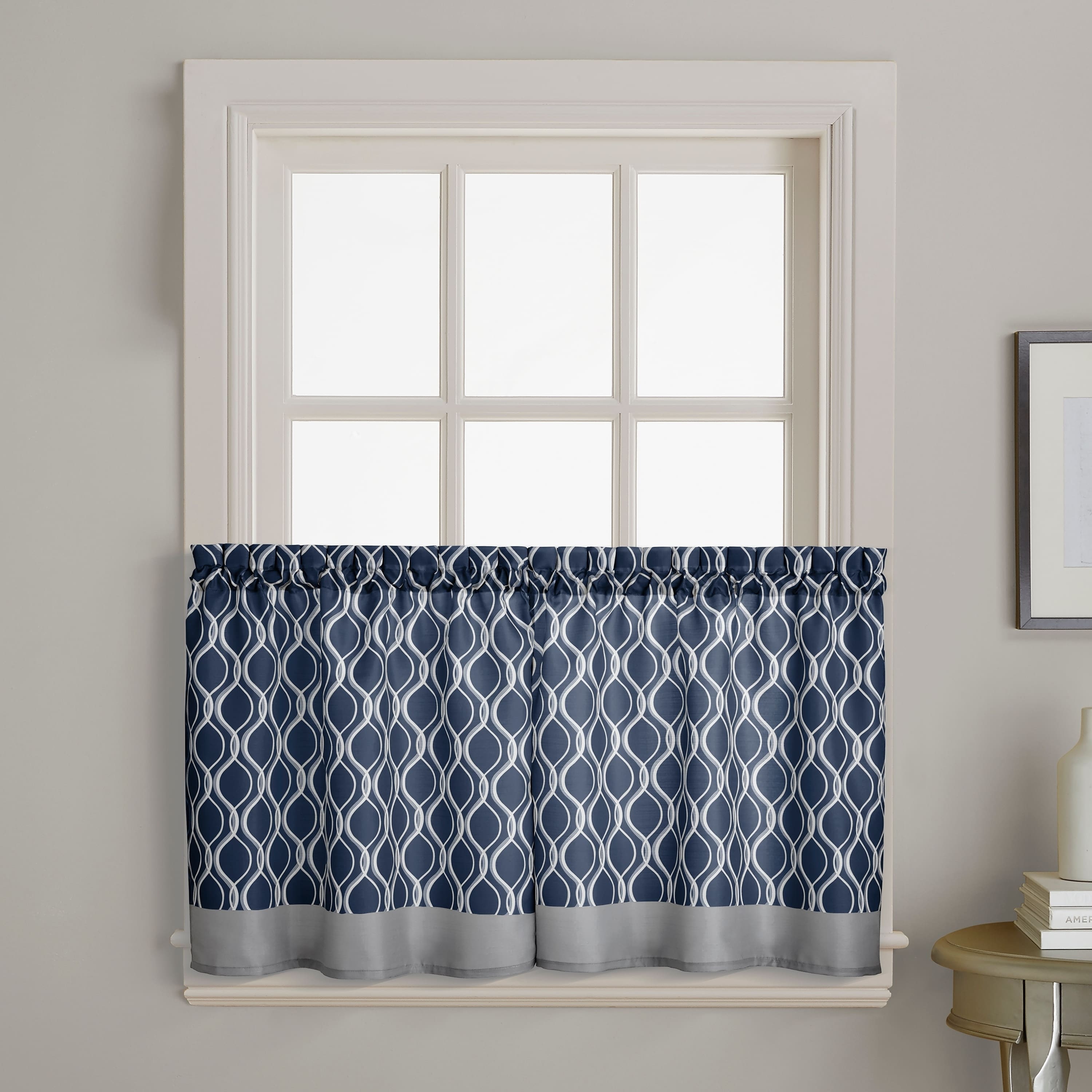 Morocco Ogee Print Valance and Tier Pair Curtain Collection - On Sale ...