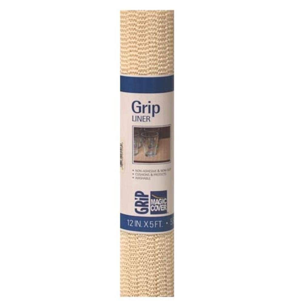 Magic Cover Weave Non-Adhesive Shelf Liner, 12-Inch by 4-Feet, Lattice  Natural, Pack of 6