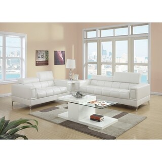 Ankeny 2 Piece Living Room Set- White - Bed Bath & Beyond - 27078694