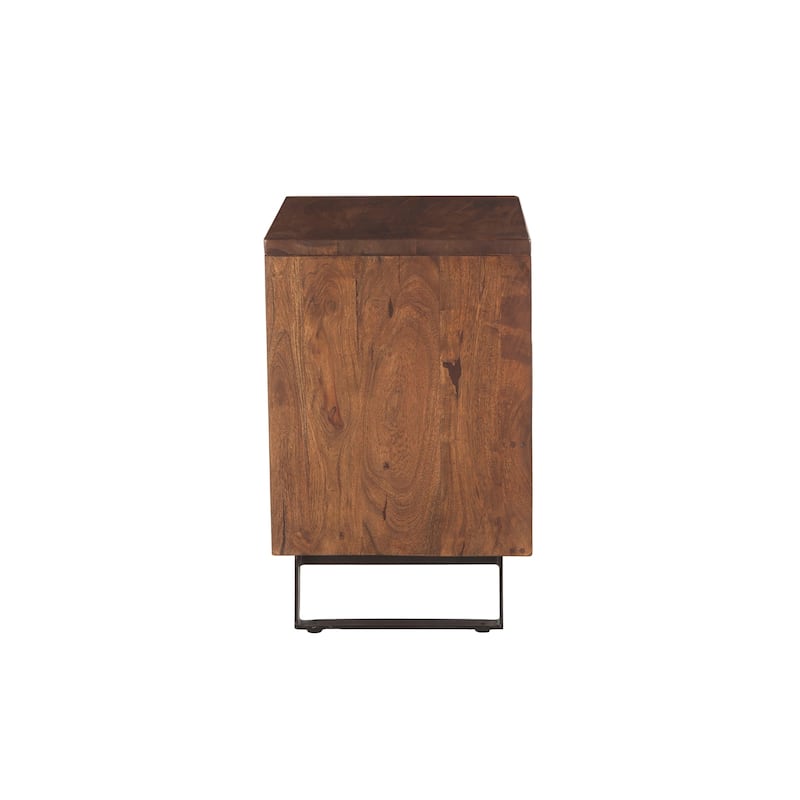Nottingham 23-Inch Acacia Wood Night Chest in Walnut Finish