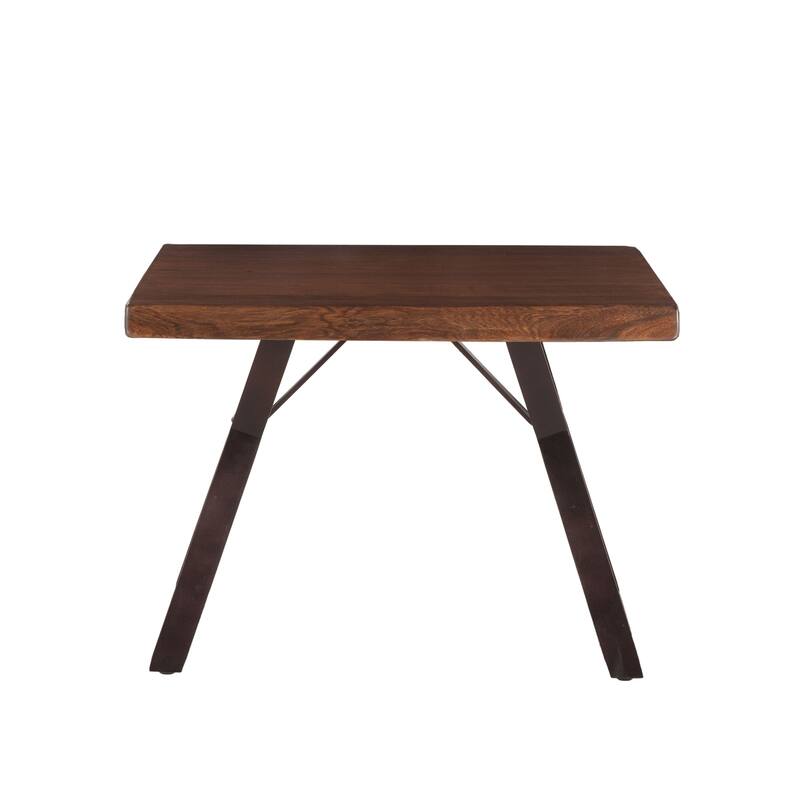Nottingham 23-Inch Acacia Wood Side Table in Walnut Finish