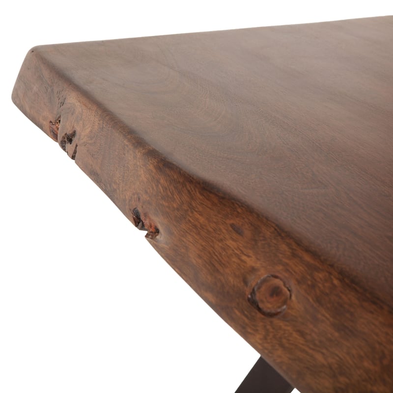 Nottingham 23-Inch Acacia Wood Side Table in Walnut Finish