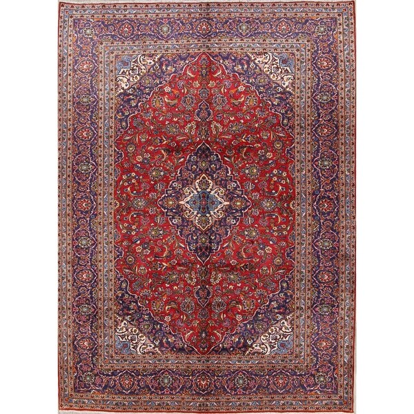 Shop Kashan Medallion Handmade Wool Persian Area Rug - 13'4" x 9'10