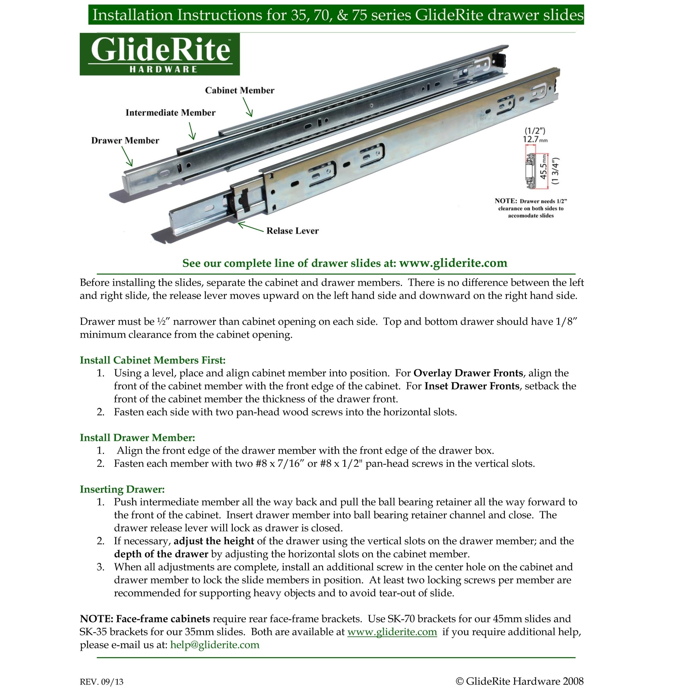 Shop 24 Inch Side Mount Soft Close Full Extension Drawer Slide 1