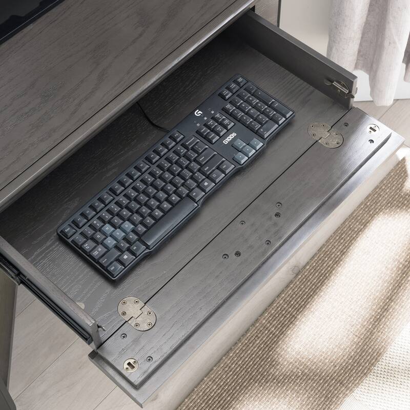 Grey Corner 1 Drawer Metal Computer/Writing Desk