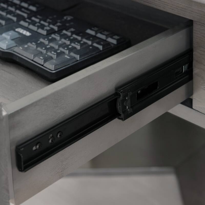 Grey Corner 1 Drawer Metal Computer/Writing Desk