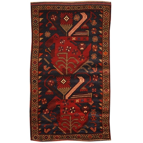 Handmade Balouchi Wool Rug (Afghanistan) - 2'7 x 4'8