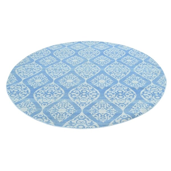 Shahbanu Rugs Reversible Flat Weave Round Hand Woven Durie Kilim Rug (6'0" x 6'0") - 6'0" x 6'0"