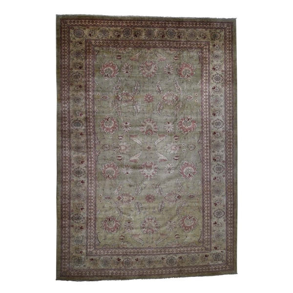 Shahbanu Rugs Oversize Peshawar 100 Percent Wool Hand Knotted Oriental Rug (12'5" x 18'0") - 12'5" x 18'0"