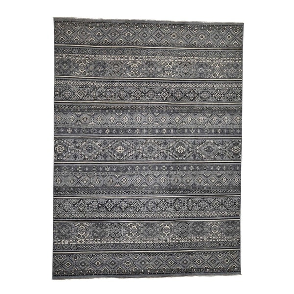 Shahbanu Rugs Super Kazak Khorjin Design Hand-Knotted Pure Wool Oriental Rug (10'0" x 13'5") - 10'0" x 13'5"