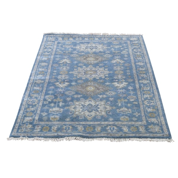 Shahbanu Rugs Karajeh Design Pure Wool Hand-Knotted Oriental Rug (3'2" x 5'0") - 3'2" x 5'0"