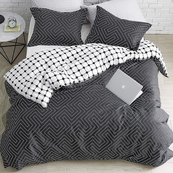 Shop Route Faded Black And White Oversized Duvet Cover 100