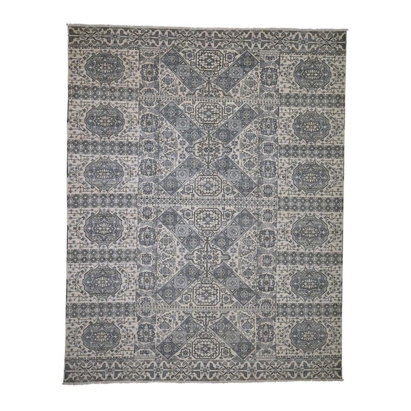 Shahbanu Rugs Mamluk Design Hand-Knotted Undyed Natural Wool Oriental Rug (8'2" x 10'5") - 8'2" x 10'5"