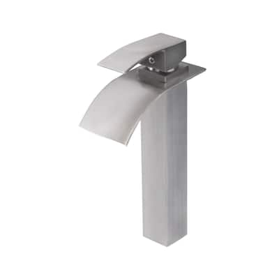 Topia Single Lever Modern Vessel Faucet in Brushed Nickel