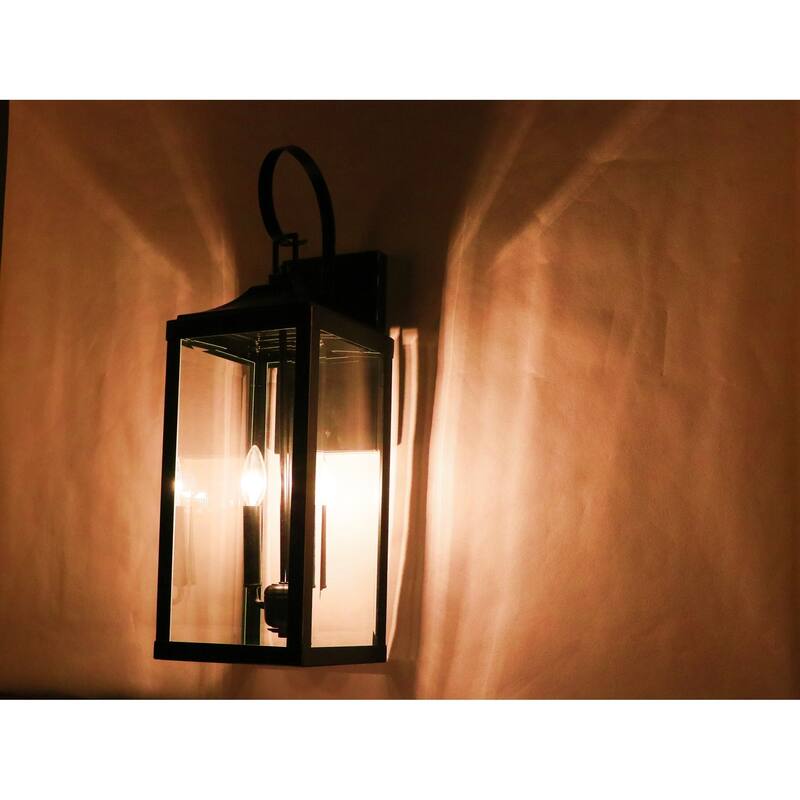 2 Light Outdoor Wall Lantern in Imperial Black
