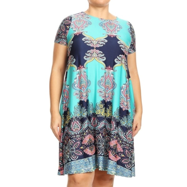 plus size a line casual dresses
