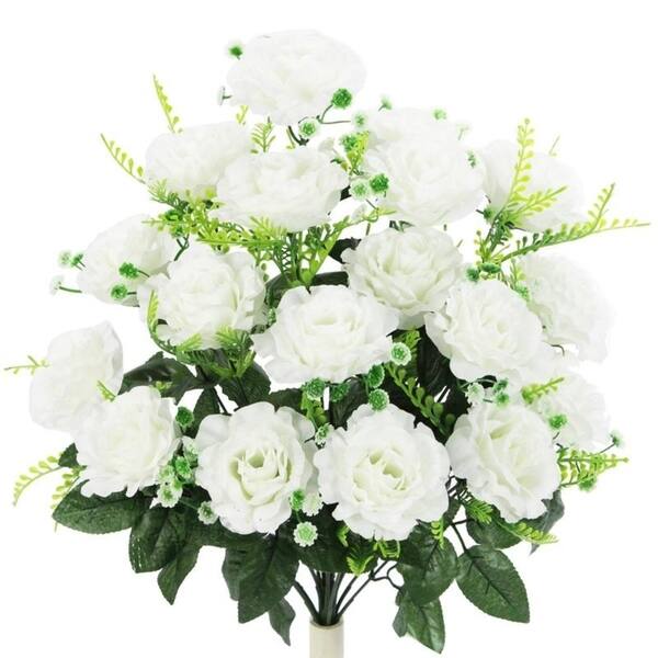 Artificial Rose Rosebud Bouquet Bush 18 HEAD Assorted Wedding Floral Flower 35cm Artificial Rose Rosebud Bouquet Bush 18 HEAD Assorted Wedding Floral Flower 35cm