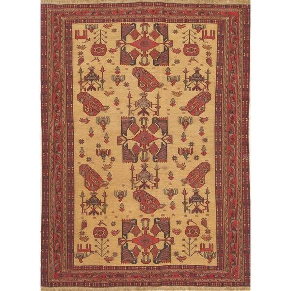 Vintage Kilim Geometric Hand Woven Wool Silk Persian Area Rug 5 9 X 4 2 On Sale Overstock 27101739